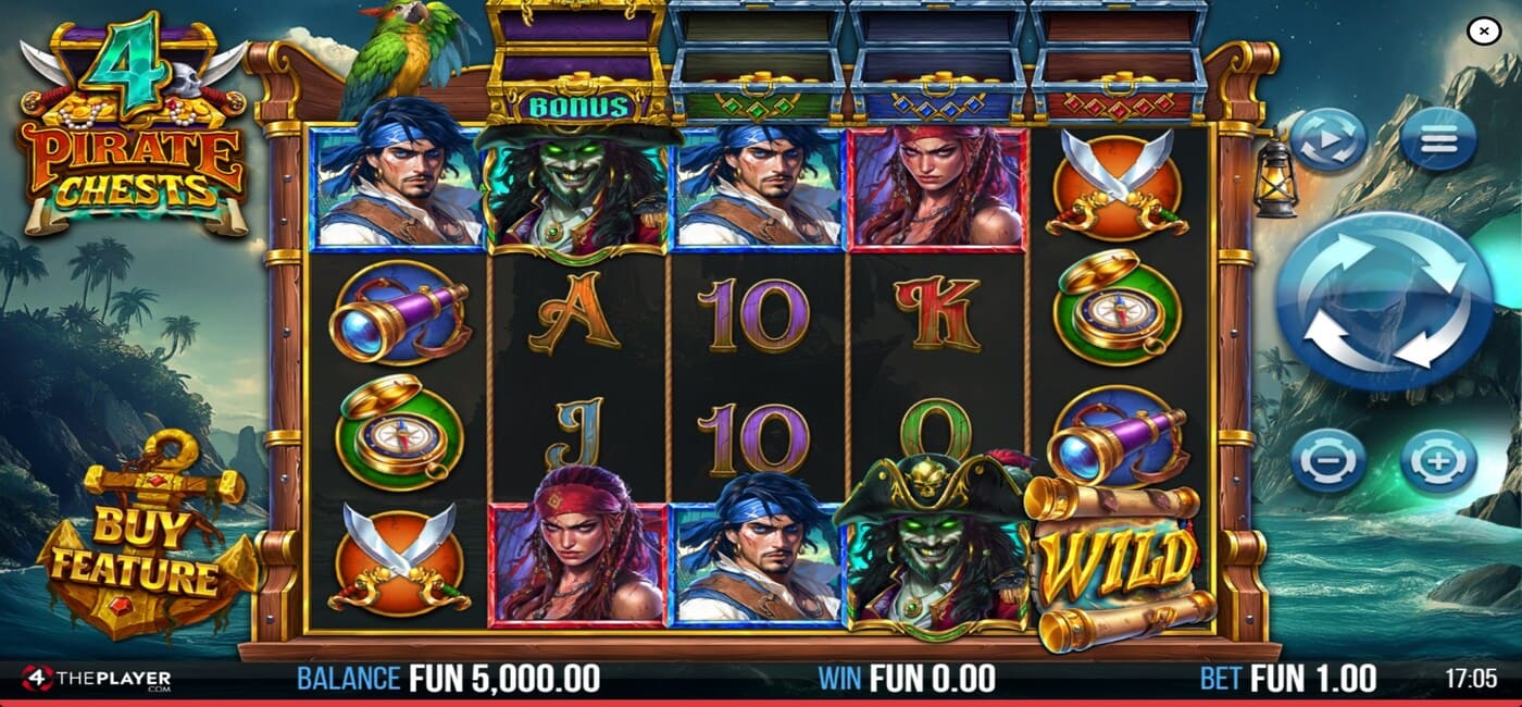 4 Pirate Chests